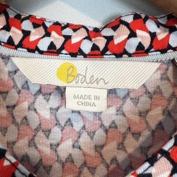 Boden Jersey Shirt Dress Cap Sleeve Buttoned Bodice US Size 4, UK size 8 - Picture 3 of 9